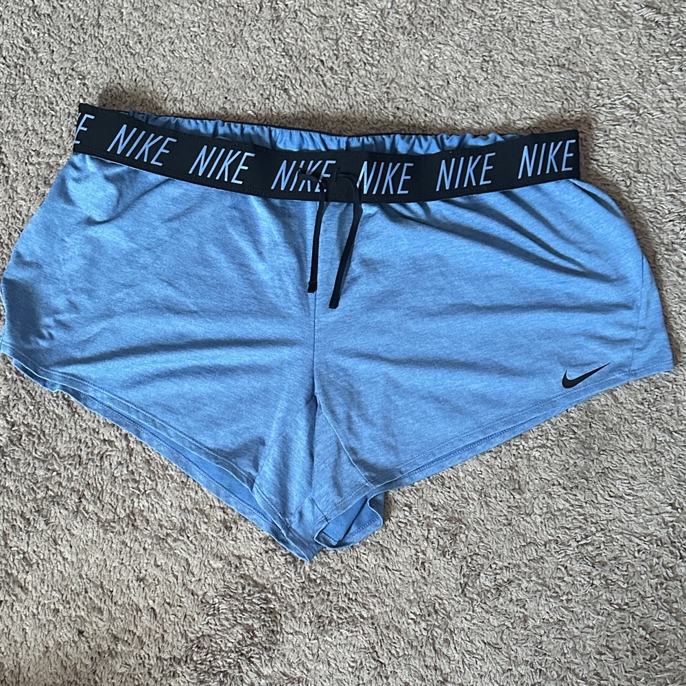 Nike Women's Light Blue Athletic Shorts
